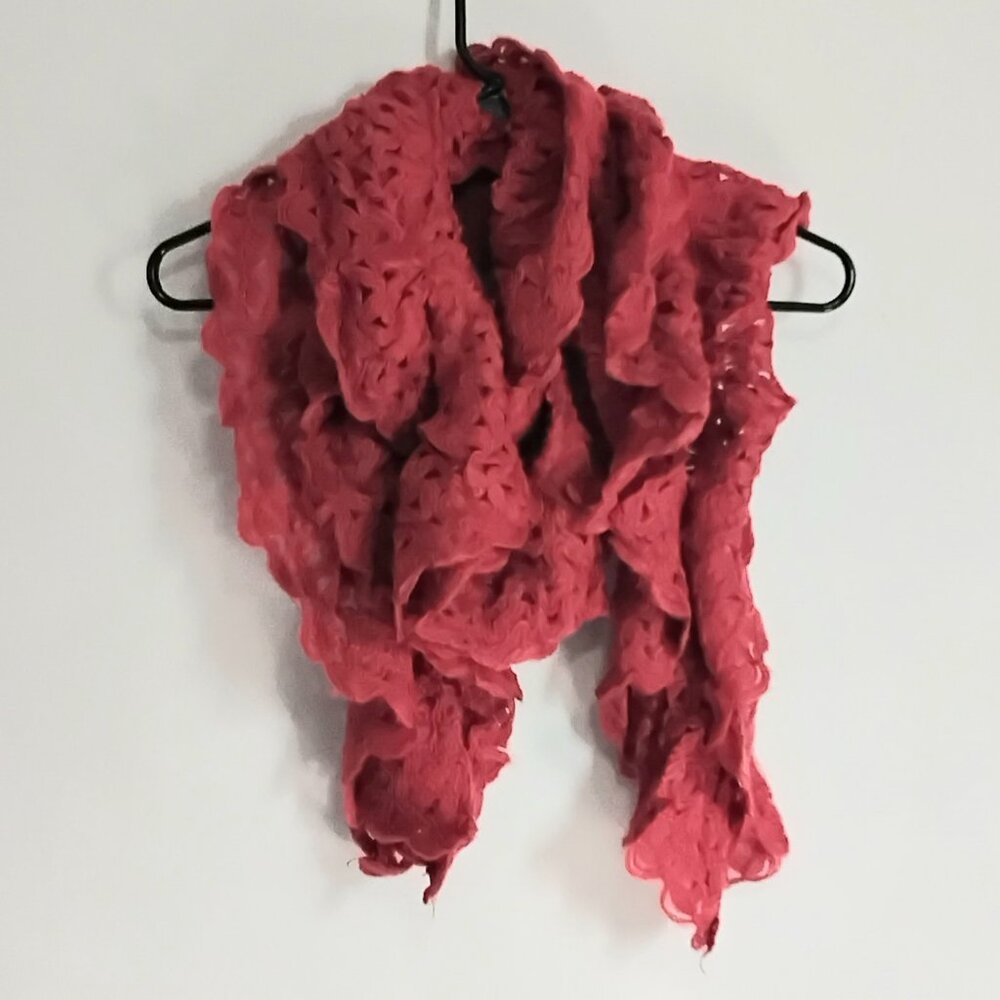 3/$25 Beautiful 72" Relaxed Red Stretchy Knit Scarf NWOT!!